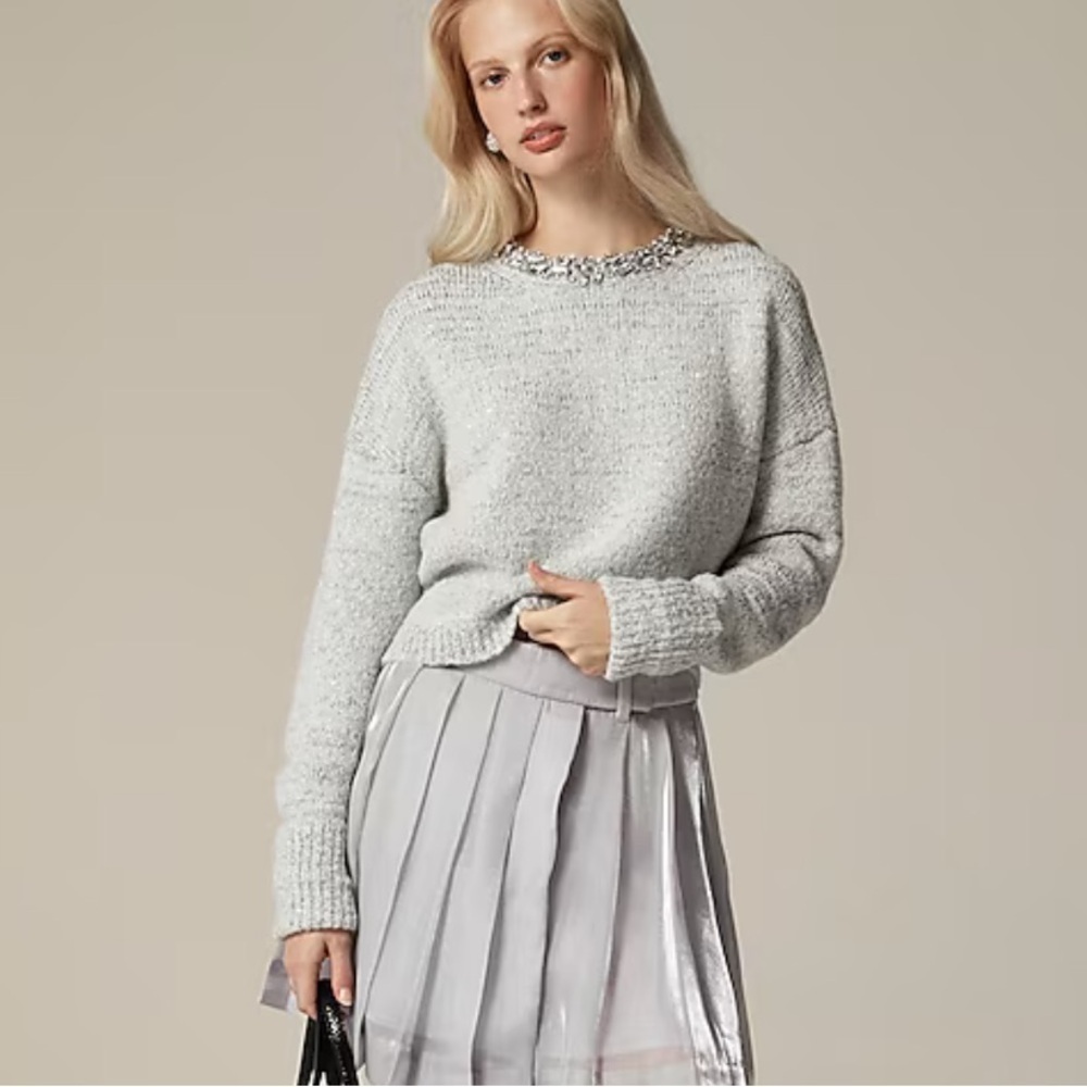 J crew Embellished pullover sweater